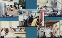 A collage of photographs from the visit of German delegates, 2006