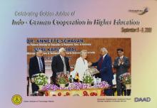 The physical album cover of the Golden Jubilee event of the Indo-German Cooperation in Higher Education
