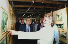 Prof. M. S. Ananth and Dr. Annette Schavan share a lighter moment at the Heritage Centre, 2008