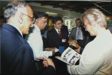 Dr. Annette Schavan takes a look at a 'Glimpses of Heritage' booklet, 2008