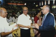 Professors P. V. Indiresan, N. V. C. Swamy and M. S. Ananth at IIT Madras, 2008
