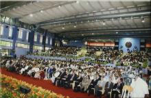 A photograph of the audience at the Student Activities Centre, 2008