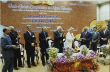 A photograph taken during the Golden Jubilee event held to celebrate Indo-German collaboration in higher research, 2008