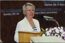 Dr. Annette Schavan addresses the audience at IIT Madras, 2008