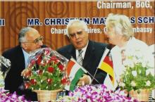 Prof. M. S. Ananth, Mr. Kapil Sibal and Dr. Annette Schavan at IIT Madras, 2008