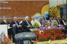 Administrators and distinguished guests at the Student Activities Centre, 2008