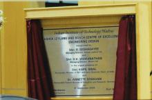 Inauguration plaque of The Ashok Leyland and Bosch Centre of Excellence in Engineering Design, 2008