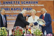 Dr. R. Chidambaram shakes hands with Mr. Kapil Sibal, 2008