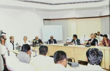 A meeting in progress, 2008