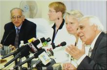 At a press conference, 2008