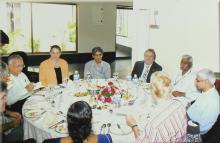 At lunch, 2008