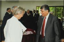Dr. Annette Schavan and a gentleman at IIT Madras, 2008