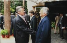 Mr. Christian-Matthias Schlaga and Prof. M. S. Ananth at IIT Madras, 2008