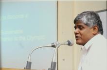 A presentation in progress at IIT Madras, 2008