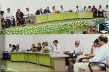 A meeting in progress at IIT Madras
