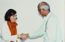 Dr. V. Kalyanaraman with a distinguished guest at IIT Madras