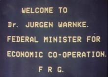 A note welcoming Dr. Jurgen Warnke to IIT Madras