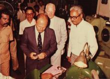 Dr. Jurgen Warnke takes a look at equipment at IIT Madras