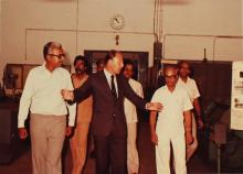 Dr. Jurgen Warnke with Prof. P. V. Indiresan at IIT Madras