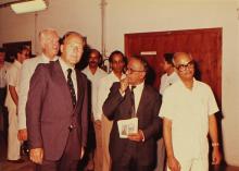 Dr. Jurgen Warnke and Prof. P. V. Indiresan at IIT Madras