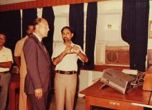 Prof. J. P. Raina explains a point to Dr. Jurgen Warnke