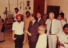Prof. Surjit Singh explains a point to Dr. Jurgen Warnke at IIT Madras