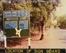 A sign board 