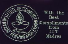 A logo of IIT Madras with a short note