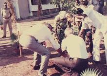 Planting a sapling at IIT Madras