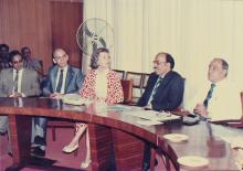 Mrs. Eva Seitz with some of the IIT Madras administrators at the Institute
