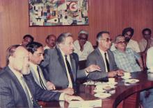 A meeting in progress at IIT Madras