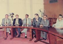 A meeting in progress at IIT Madras