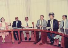 A meeting in progress at IIT Madras