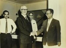 Prof. B. Sengupto and Lord Fenner Brockway at IIT Madras, 1965