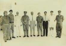A photograph of some of the IIT Madras administrators with officers