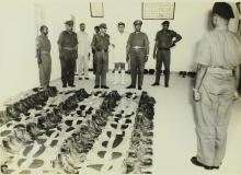 Officers and administrators taking a look at NCC equipment