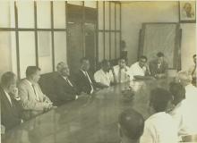 Mr. S. K. Banerji in a meeting with IIT Madras administrators and faculty