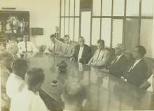 Administrators and faculty of IIT Madras in a meeting with Mr. S. K. Banerji