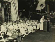 Dr. S. Bhagavantam delivers his address at the sixth convocation