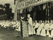 Dr. S. Bhagavantam delivers his address at the sixth convocation