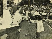 Prof. A. Ramachandran confers a Ph. D. to a student