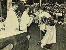 Prof. A. Ramachandran confers a Ph. D. to a student