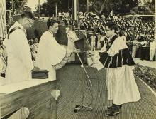 Dr. A. Ramachandran confers a Ph. D. in Chemistry to Dr. D. Venkappayya