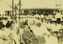 Dr. A. L. Mudaliar and Dr. C. D. Deshmukh interact at the Central School’s inauguration programme, 1965