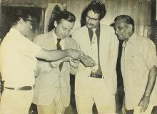 Prof. V. C. Venkatesh explains a point to a distinguished guest at IIT Madras