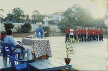 At a basketball court in IIT Madras, 2005