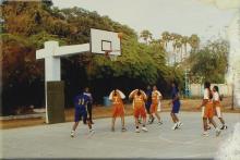 A basketball match in progress, 2005