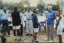 Mr. Gerhard Fischer interacts with students at IIT Madras, 2005