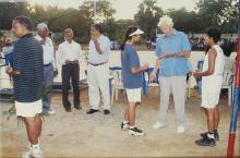 Mr. Gerhard Fischer interacts with students at IIT Madras, 2005