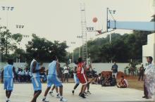 A basketball match in progress, 2005